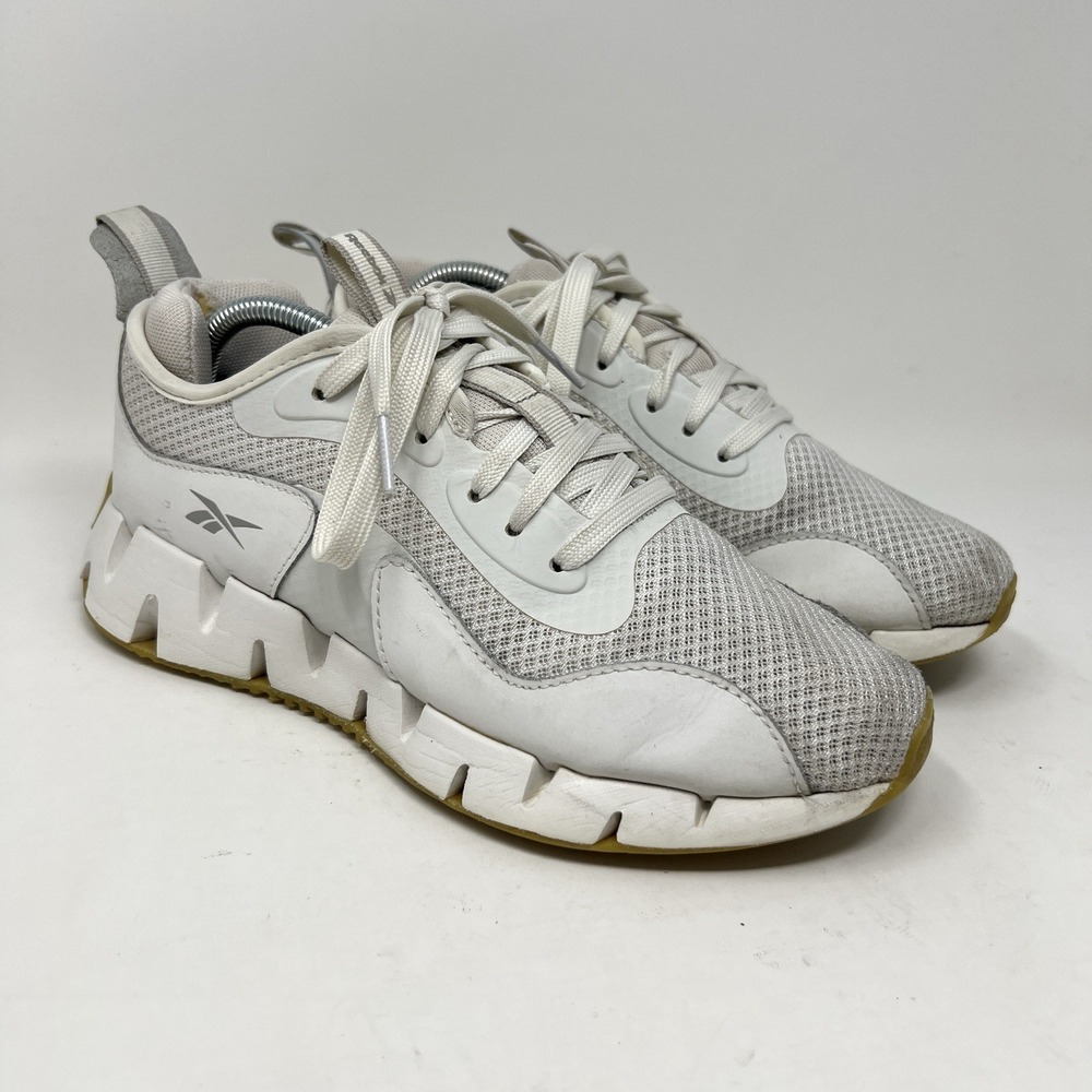Reebok Zig Dynamica STR Women's Running Shoes Size 7.5 Chalk White Gum Athletic